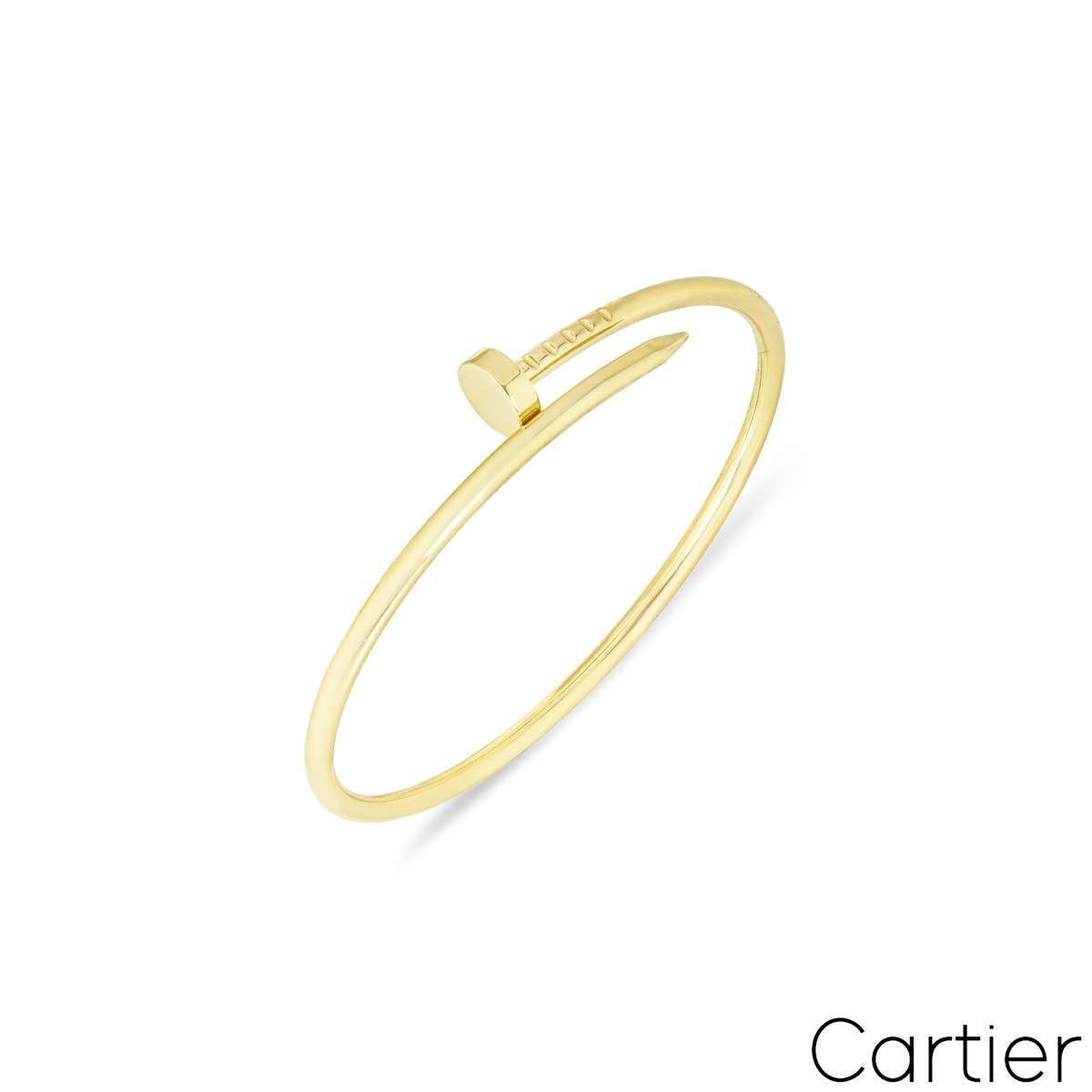 Cartier Yellow Gold Plain SM Juste Un Clou Bracelet Size 18 B6062618